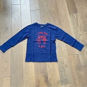 Hanna Andersson Navy Long Sleeve Graphic Tee